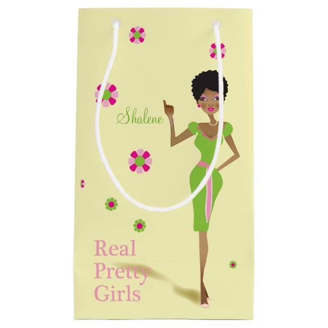 Perfect Pink Life girly illustration Small Gift Bag (Front)