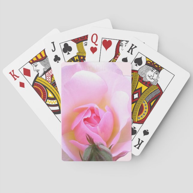 Perfect Pink Rose Poker Cards (Back)