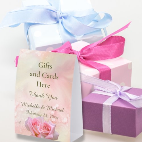 Perfect Pink Roses Wedding Table Tent Sign