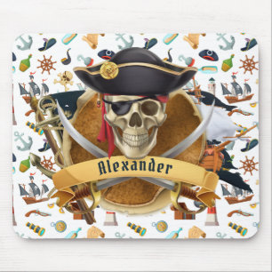 Perfect Pirate Pattern PERSONALIZE Mouse Pad
