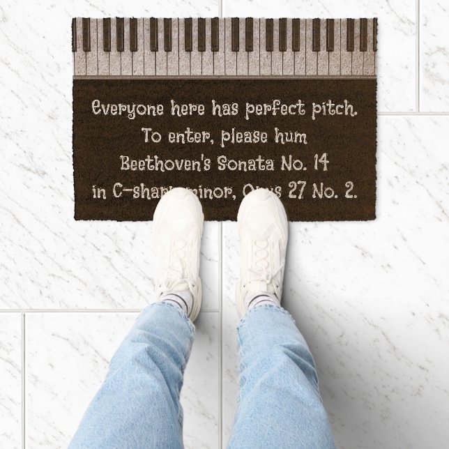 Perfect Pitch, Piano keyboard , personnalizable Fiber Doormat (Insitu)