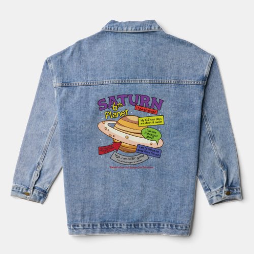Perfect Planets Teachers _ Saturn for Solar Syst Denim Jacket
