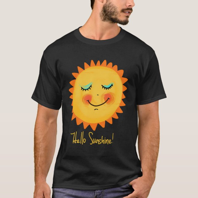 Perfect Positive Gift For Women Hello Sunshine T-Shirt (Front)