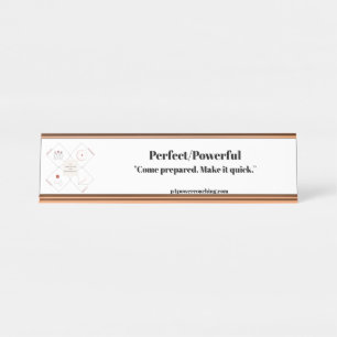 Perfect/Powerful Rose Gold Desk Plaque Name Plate