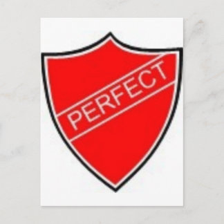 Perfect Prefect Badge Red Postcard