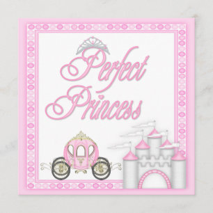 Perfect Princess Baby Shower Coach and Castle Invitation