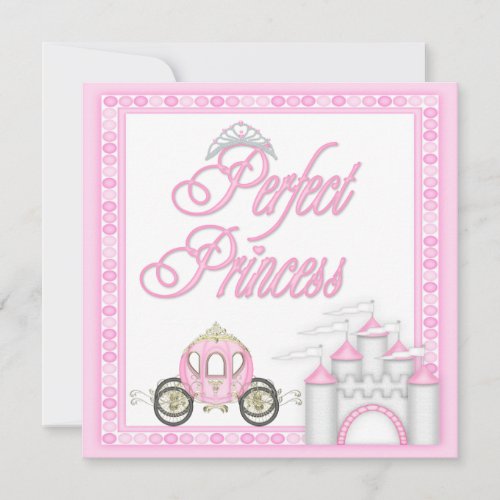 Perfect Princess Baby Shower Coach and Castle Invitation
