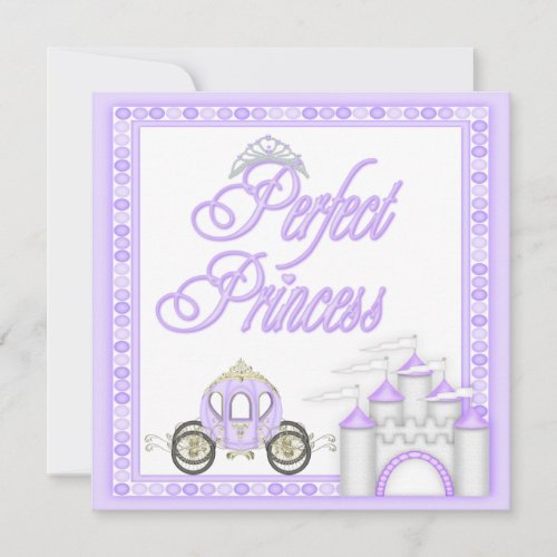 Perfect Princess Baby Shower Coach and Castle Invitation