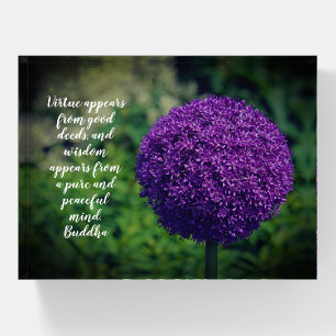 Perfect Purple Allium Flower Motivational Quote Paperweight