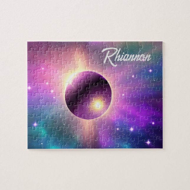 Perfect Purple Cosmic Sphere Floating in Cosmos Jigsaw Puzzle (Horizontal)