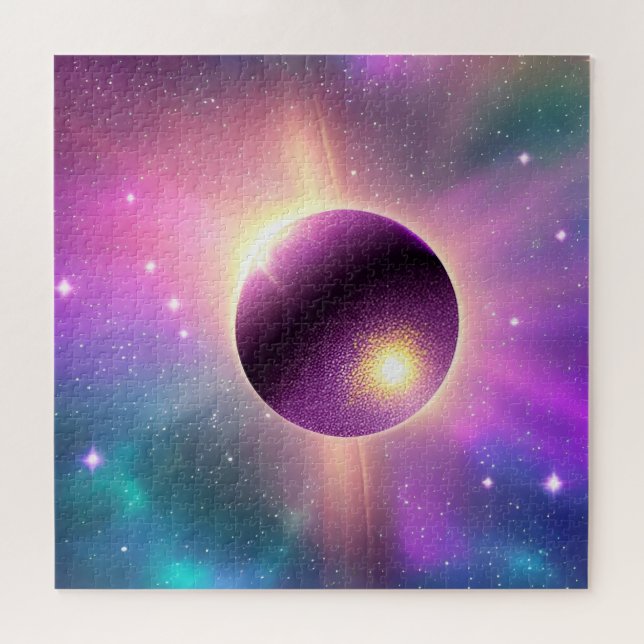 Perfect Purple Cosmic Sphere Orbits the Universe Jigsaw Puzzle (Horizontal)