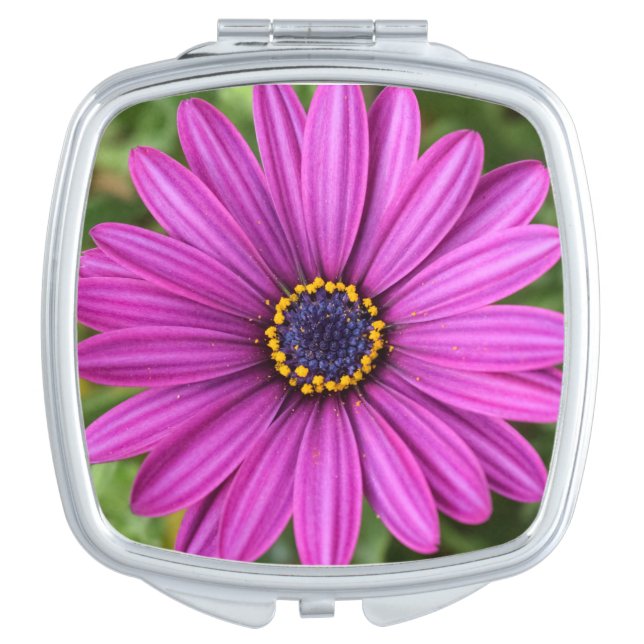 Perfect Purple Flower Head Compact Mirror (Front)