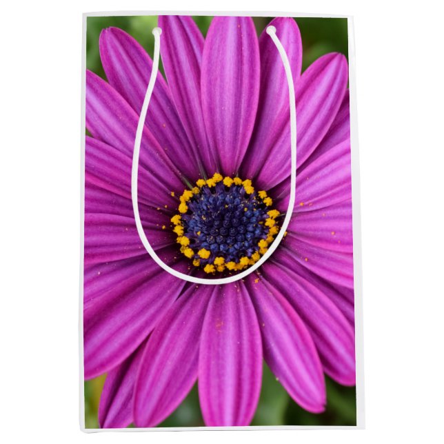 Perfect Purple Flower Head Medium Gift Bag (Front)