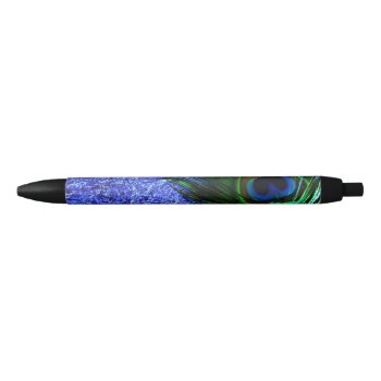 Perfect Purple Peacock Blue Ink Pen by Peacocks at Zazzle