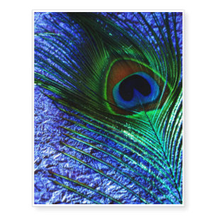 Perfect Purple Peacock Temporary Tattoos