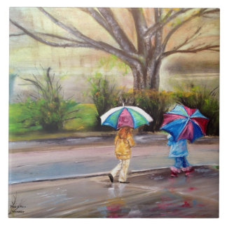 "Perfect Rainy Day" ceramic tile