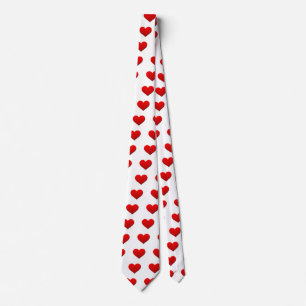 Perfect Red Valentine Heart Neck Tie
