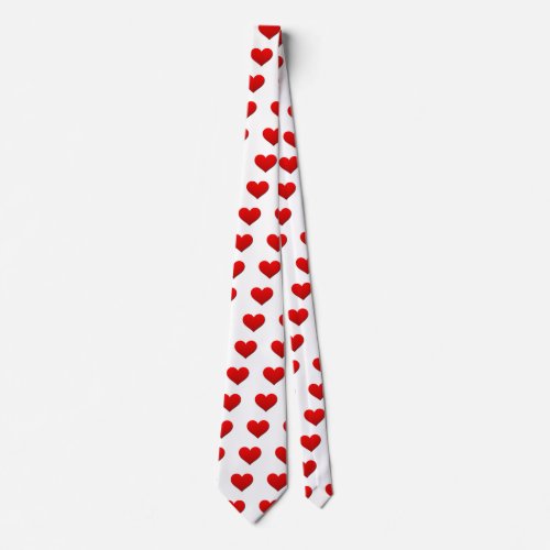 Perfect Red Valentine Heart Neck Tie