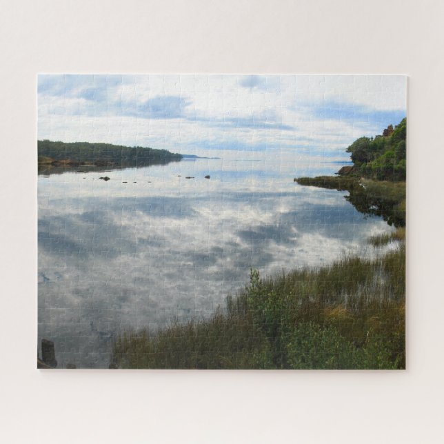 Perfect reflections Sarah Island Tasmania Jigsaw Puzzle (Horizontal)