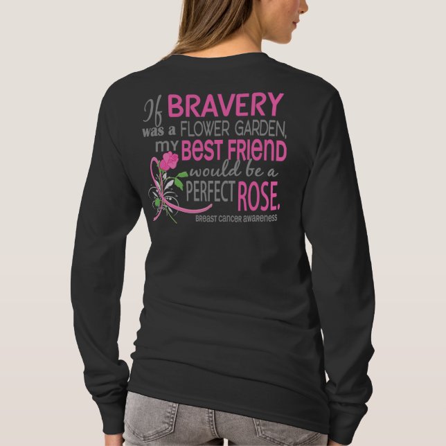Perfect Rose 2 Best Friend Breast Cancer T-Shirt (Back)