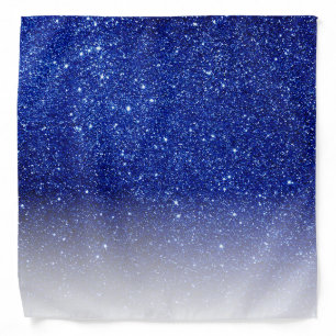 Perfect Rose Gold Glitter Blue Bandana