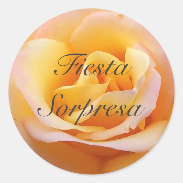 Perfect Rose - Spanish Suprise party Classic Round Sticker (Front)
