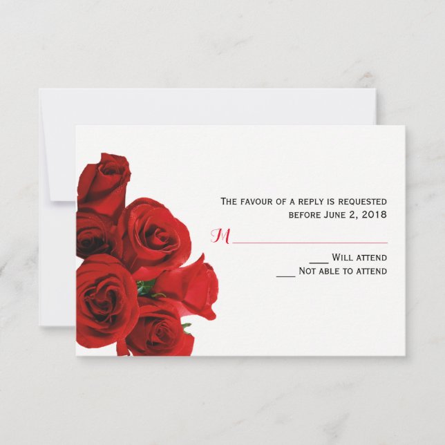 Perfect Roses Response Card (Front)