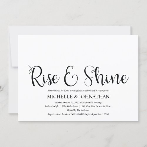 Perfect Rustic Post Wedding Brunch Invites