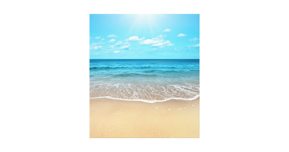 Perfect Sandy Beach Canvas Print | Zazzle