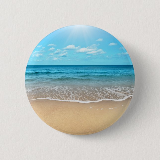 Perfect Sandy Beach Pinback Button (Front)