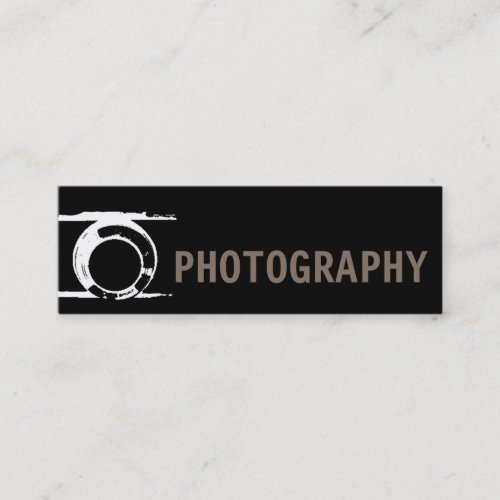 Perfect Slim Black Photographer Mini Business Card