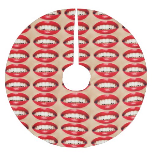 Perfect Smile Femme Fatale Pop_art Brushed Polyester Tree Skirt