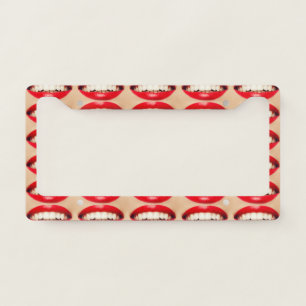 Perfect Smile Femme Fatale Pop-art License Plate Frame
