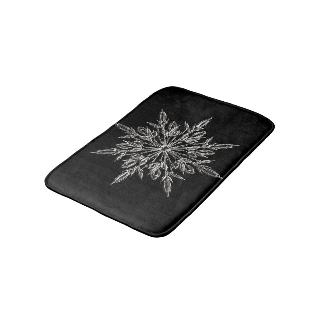 Perfect Snowflake for the Christmas Holiday Bath Mat (Angled)