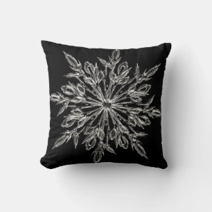 Perfect Snowflake for the Christmas Holiday Throw Pillow