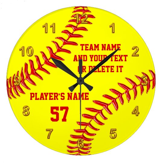 Perfect Softball Senior Night Gifts PERSONALIZED Large Clock