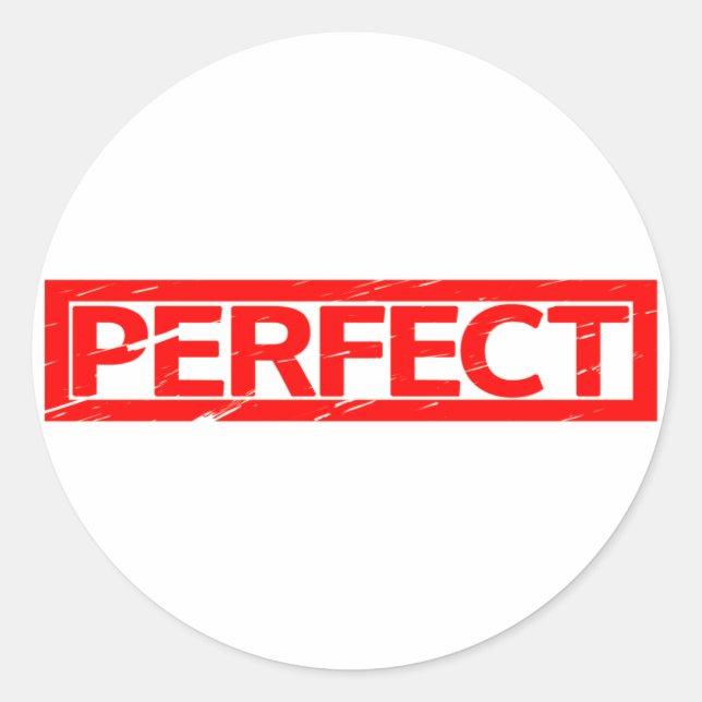 Perfect Stamp Classic Round Sticker (Front)
