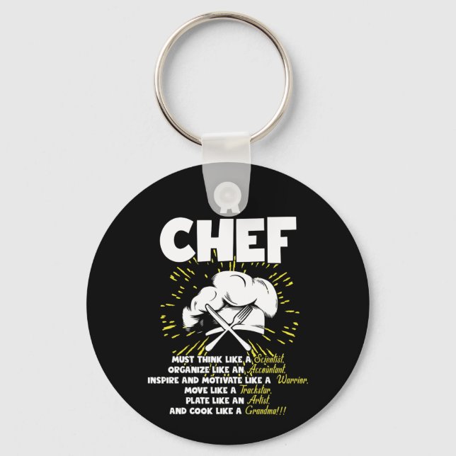 Perfect Statement Chef For Any Cooking Connoisseur Keychain (Front)