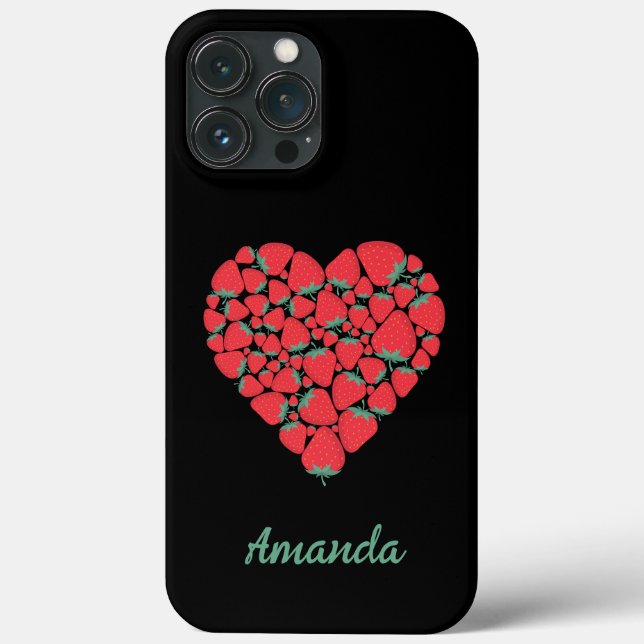 Perfect strawberry heart Phone Case (Back)