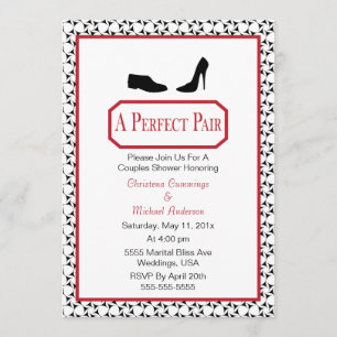 Perfect Stylish Shoe Wedding Shower Invitation