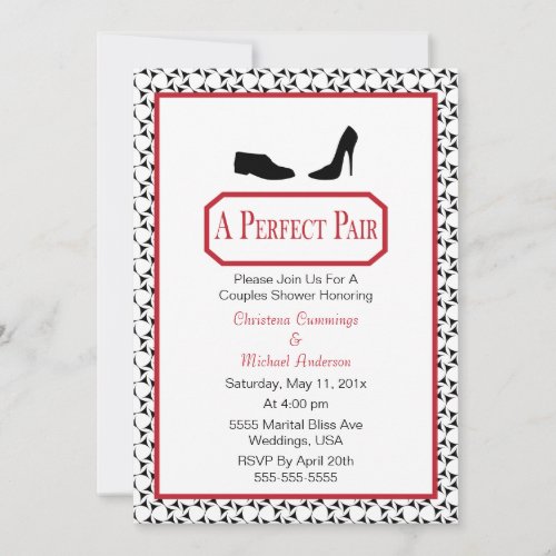 Perfect Stylish Shoe Wedding Shower Invitation