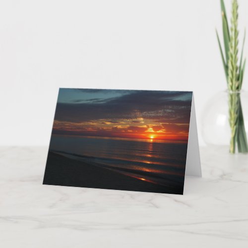 Perfect Sunset over Lake Michigan Greeting Card