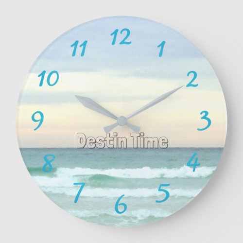 Perfect Time in Destin Florida Large Clock