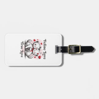 "Perfect Travel Companions: Cat Lover's Duo Travel Luggage Tag
