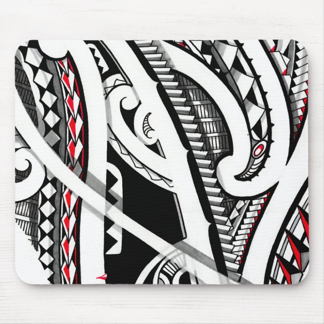 Perfect tribal polynesian/maori tattoo art mouse pad (Front)