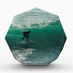 perfect wave acrylic award<br><div class="desc">surfer in Bali , just about to go into the tunnel</div>