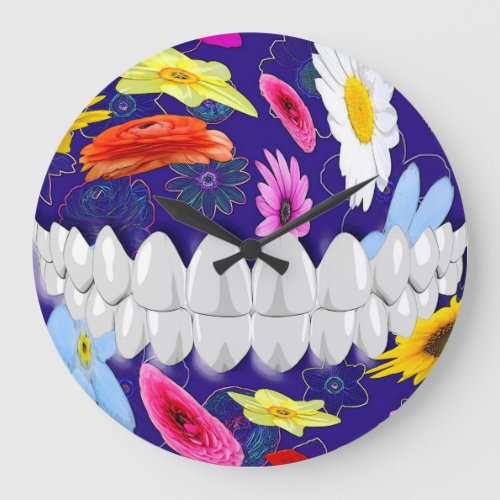 Perfect White Teeth Smile Dentist Wall Clock