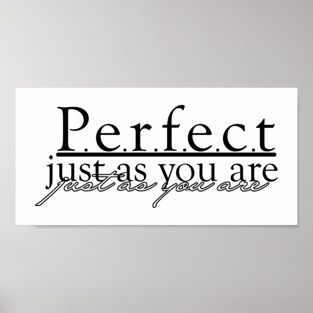 Perfect Word Art Poster (Front)