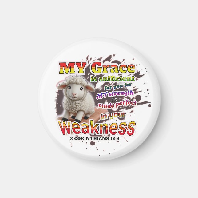 Perfected in weakness magnet (Front)