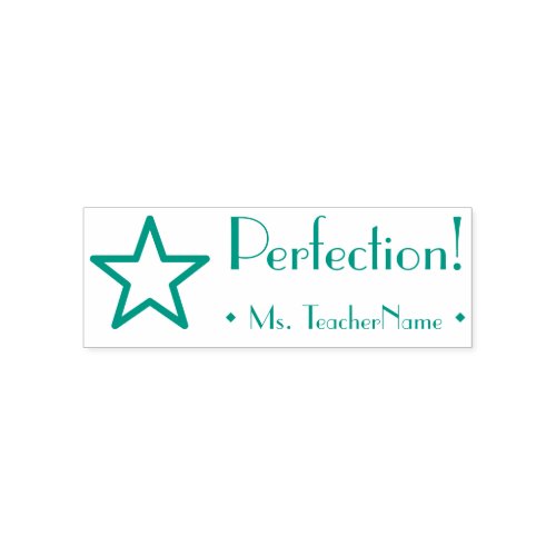 Perfection  Custom Educator Name Self_inking Stamp